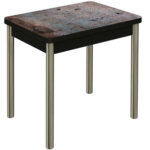 Кухонный стол раскладной Бари хром №6 (Exclusive h001/черный) в Надыме