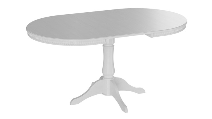 Кухонный стол раскладной Торонто Т1 исп.2, цвет Белый матовый (Б-121) в Салехарде - изображение 1