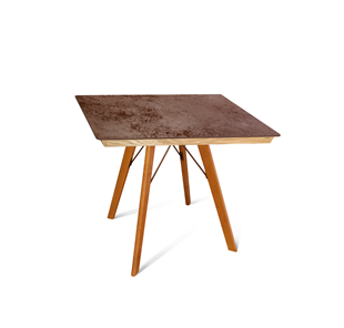 Керамический кухонный стол SHT-TU9/ТT8 60/60 (светлый орех/прозрачный лак/коричневая сепия) в Надыме