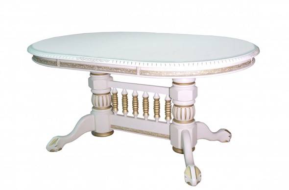 Кухонный стол раскладной Азия 106Х160Х200Х240, Слоновая кость+Патина в Тарко-Сале - изображение