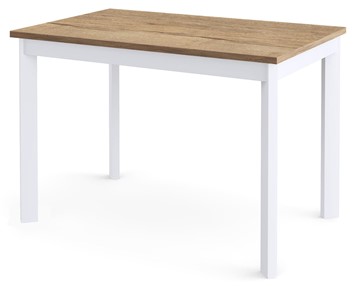 Кухонный стол раскладной Dikline L110 Дуб Галифакс натуральный/ножки белые в Губкинском