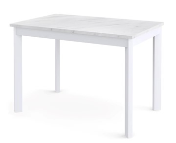 Кухонный раскладной стол Dikline L110 Мрамор белый/ножки белые в Губкинском