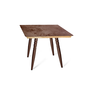Керамический обеденный стол SHT-TU15 (4 шт.)/ТT8 60/60 (медный металлик/прозрачный лак/коричневая сепия) в Губкинском