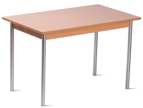 Стол для столовой, ЛДСП Бук/Металлик в Салехарде - изображение