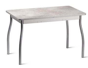 Кухонный стол Орион.4 1200, Пластик Белый шунгит/Металлик в Губкинском