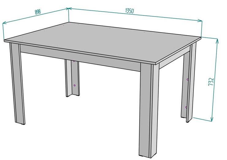 Кухонный обеденный стол T37, ЯШС в Губкинском - изображение 1