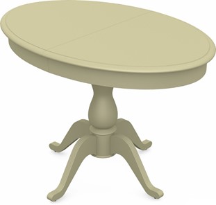 Кухонный раздвижной стол Фабрицио-1 исп. Эллипс, Тон 10 Покраска + патина с прорисовкой (на столешнице) в Салехарде