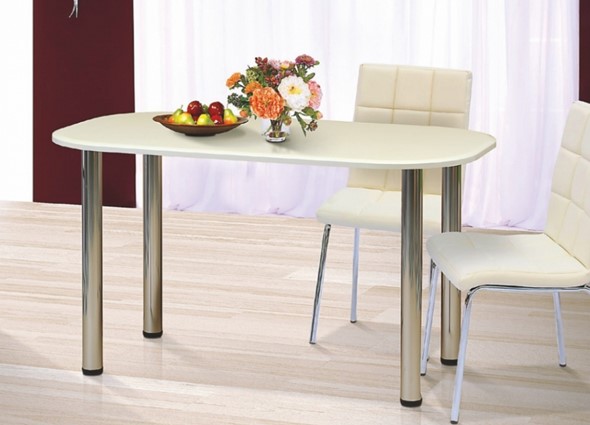 Кухонный стол 1300х700 на металлических опорах в Надыме - изображение