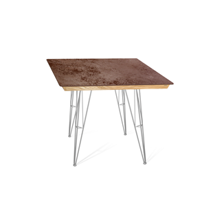 Керамический обеденный стол SHT-TU10 (4 шт.)/ТT8 60/60 (хром лак/прозрачный лак/коричневая сепия) в Тарко-Сале