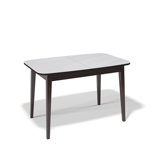 Кухонный раздвижной стол Kenner 1200M (Венге/Стекло белое глянец) в Салехарде - предосмотр