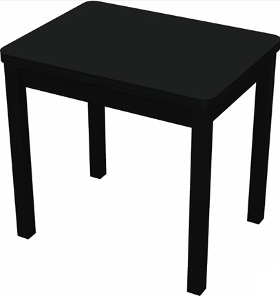 Кухонный стол раздвижной Бари дерево №8 (стекло черное/черный) в Лабытнанги - изображение