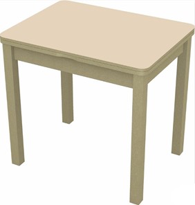 Раздвижной стол Бари дерево №8 (стекло молочное/дуб выбеленный) в Надыме