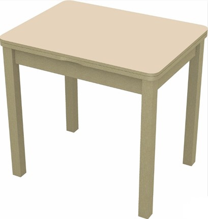 Раздвижной стол Бари дерево №8 (стекло молочное/дуб выбеленный) в Салехарде - изображение