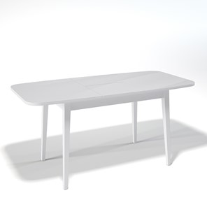 Кухонный раскладной стол Kenner 1200M (Крем/Стекло крем глянец) в Салехарде - предосмотр 1