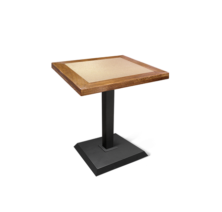 Кухонный обеденный стол SHT-TU5-BS2/ТT7 60/60 (черный/брашированный коричневый/песочный) в Салехарде - изображение