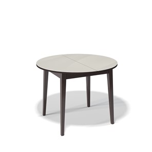 Обеденный круглый стол Kenner 1000M (Венге/Стекло крем сатин) в Лабытнанги