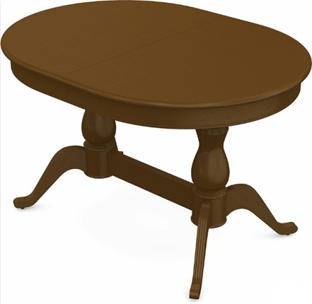 Кухонный раздвижной стол Фабрицио-2 исп. Овал 1600, Тон 2 (Морилка/Эмаль) в Салехарде - изображение