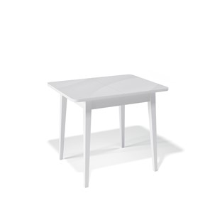 Кухонный стол раскладной Kenner 900M (Белый/Стекло белое глянец) в Ноябрьске