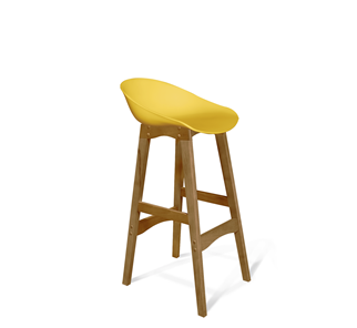 Барный стул SHT-ST19/S65 (желтый/светлый орех) в Салехарде