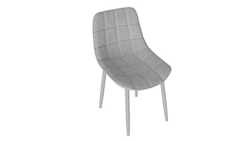 Обеденный стул Boston (Белый муар/Велюр V004 светло-серый) в Губкинском