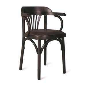 Обеденный стул Венский мягкий, кожзам черный/венге в Салехарде
