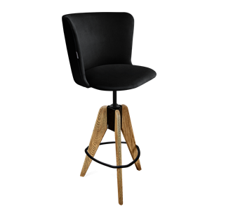 Барный  стул SHT-ST36 / SHT-S92 (ночное затмение/браш.коричневый/черный муар) в Салехарде