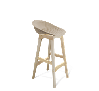Барный стул SHT-ST19-SF1 / SHT-S65 (ванильный крем/прозрачный лак) в Новом Уренгое