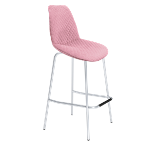 Барный стул SHT-ST29-С22 / SHT-S29P (розовый зефир/хром лак) в Тарко-Сале