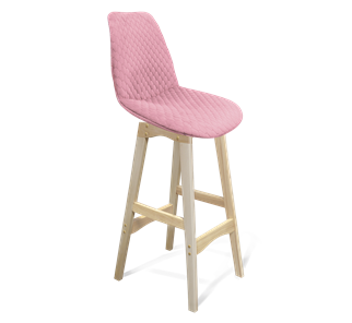 Барный стул SHT-ST29-С22 / SHT-S65-1 (розовый зефир/прозрачный лак) в Салехарде - предосмотр
