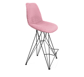 Полубарный стул SHT-ST29-С22 / SHT-S66-1 (розовый зефир/черный муар) в Салехарде - предосмотр