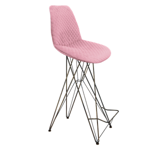 Барный стул SHT-ST29-С22 / SHT-S66 (розовый зефир/черный муар/зол.патина) в Тарко-Сале