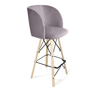 Барный стул SHT-ST33 / SHT-S80 (сиреневая орхидея/прозрачный лак/черный) в Тарко-Сале