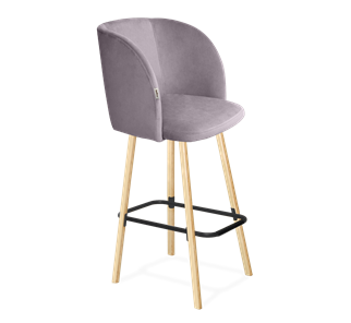 Барный стул SHT-ST33 / SHT-S94 (сиреневая орхидея/прозрачный лак/черный муар) в Надыме