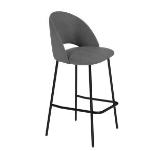 Барный стул SHT-ST34 / SHT-S29P (платиново-серый/черный муар) в Салехарде - предосмотр