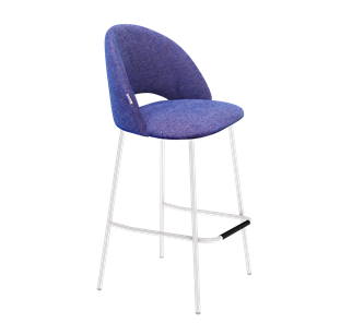 Барный стул SHT-ST34 / SHT-S29P (синий мираж/белый муар) в Салехарде