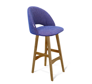 Барный стул SHT-ST34 / SHT-S65 (синий мираж/светлый орех) в Салехарде - предосмотр