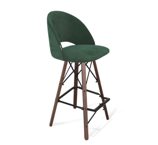 Барный стул SHT-ST34 / SHT-S80 (лиственно-зеленый/темный орех/черный) в Салехарде