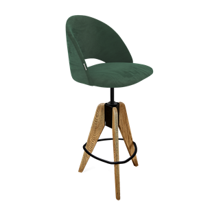 Барный стул SHT-ST34 / SHT-S92 (лиственно-зеленый/браш.коричневый/черный муар) в Салехарде