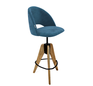 Барный стул SHT-ST34 / SHT-S92 (тихий океан/браш.коричневый/черный муар) в Лабытнанги