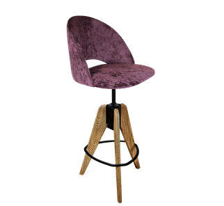 Барный стул SHT-ST34 / SHT-S92 (вишневый джем/браш.коричневый/черный муар) в Салехарде