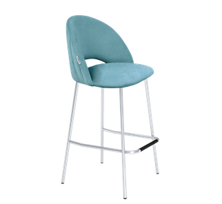 Барный стул SHT-ST34-1 / SHT-S29P (голубая пастель/хром лак) в Надыме