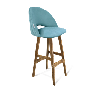 Барный стул SHT-ST34-1 / SHT-S65 (голубая пастель/дуб брашированный коричневый) в Салехарде