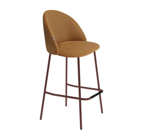 Барный стул SHT-ST35 / SHT-S29P (горчичный/медный металлик) в Салехарде - изображение