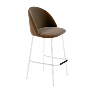 Барный стул SHT-ST35 / SHT-S29P (кофейный ликер/белый муар) в Новом Уренгое