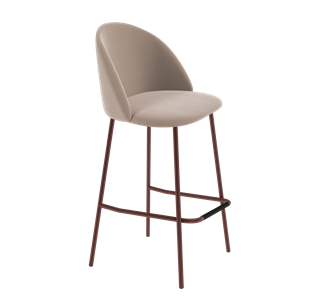 Барный стул SHT-ST35 / SHT-S29P (латте/медный металлик) в Новом Уренгое