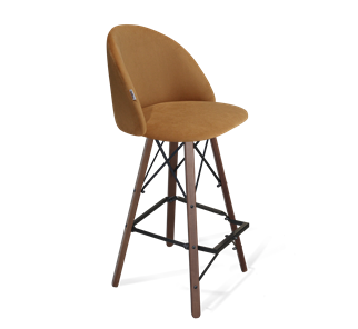 Барный стул SHT-ST35 / SHT-S80 (горчичный/темный орех/черный) в Лабытнанги