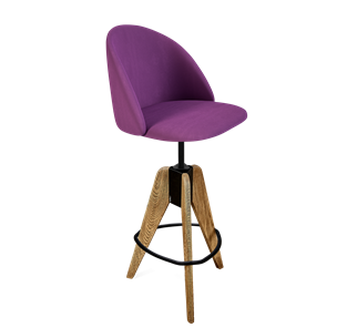 Барный стул SHT-ST35 / SHT-S92 (ягодное варенье/браш.коричневый/черный муар) в Салехарде