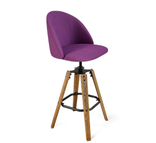 Барный стул SHT-ST35 / SHT-S93 (ягодное варенье/браш.коричневый/черный муар) в Салехарде