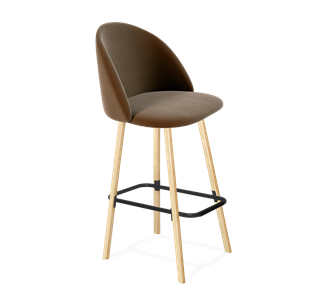 Барный стул SHT-ST35 / SHT-S94 (кофейный ликер/прозрачный лак/черный муар) в Новом Уренгое