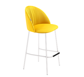 Барный стул SHT-ST35-1 / SHT-S29P (имперский жёлтый/белый муар) в Салехарде